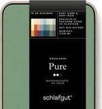 Schlafgut Pure Jersey Hoeslaken M - 120x200 - 130x220 665 Green Mid