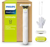 Philips OneBlade Intimate Trimmer & Scheerapparaat – Comfortabel Scheren en Trimmen van Intieme Zones, 2x SkinProtect Mesje, Waterproof, 45 Min. Draadloos Gebruik, Voor haar – QP1930/34