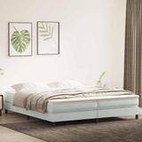 Maison Exclusive - Boxspring avec matelas, gris clair, 200x210 cm, velours