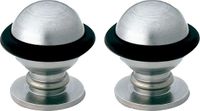 AMIG Butée de porte/amortisseur de porte - 2x - D22mm - acier inoxydable mat