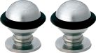 AMIG Butée de porte/amortisseur de porte - 2x - D22mm - acier inoxydable mat