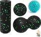Set de 4 balles de massage pour la relaxation des fascias et les douleurs musculaires, dont une balle de fascia, une double balle de fascia et une balle de massage hérisson