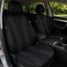 BREMER SITZBEZÜGE Autostoelhoezen voor VW T-Roc BJ vanaf 2017 – Stoelhoezen voor bestuurder en passagier in Zwart/Wit