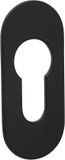 SOTECH kleefrozetten, ovaal, 65 x 28 x 2 mm, roestvrij staal zwart