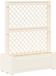 vidaXL Grote plantenbak met trellis Wit 99,5 x 43 x 133,5 cm PP
