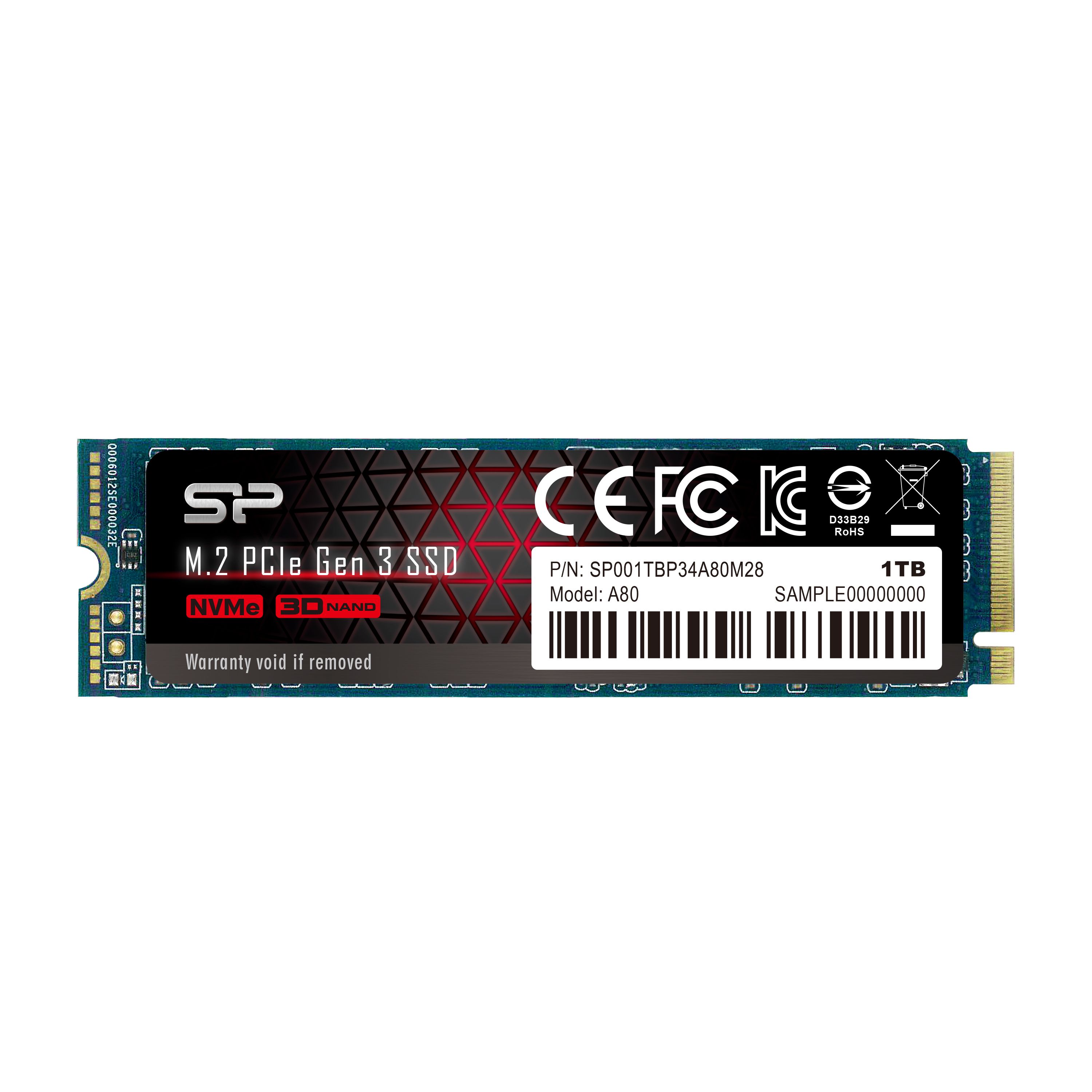 Silicon Power P34A80 1TB M.2 NVMe SSD