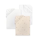 Herding Babybest Hoeslaken, Teddy Beer, 3-delig, 2 x hoeslaken, 1 x matrasbeschermer (100% waterdicht), voor kinderwagen en wieg, ca. 35 x 75 cm
