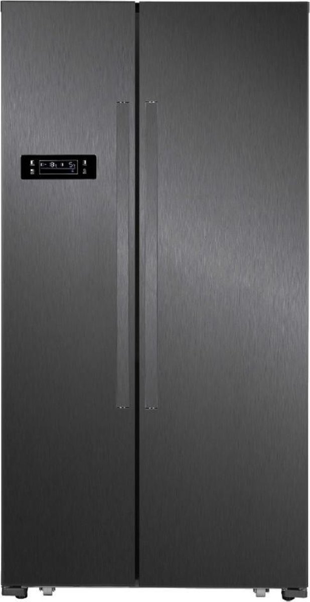 Frilec BONNSBS-646-040EDI - Amerikaanse koelkast - Dark Inox