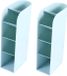 Merkloos Organiseur de bureau - Bleu - 4 compartiments - 19.8x5x10.2cm