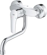 GROHE Eurosmart keukenkraan wandmodel met lage draaibare uitloop chroom 31391003