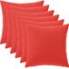 vidaXL - Kussensloop - 6 stuks - HEERLEN - Rood - 30 x 30 cm - Polyester