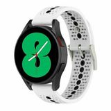 By Qubix Qubix - Dot Pattern siliconen bandje - Wit - geschikt voor Huawei Watch GT 6 / GT 7 / GT 6 pro / GT 7 pro - 46mm