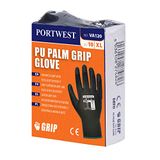 Portwest VA120 PU Handschoen Uitgifteautomaat Reflecterend Duurzaam Bouw | Zwart, XS, EN ISO 21420 Behendigheid 5, CE-gecertificeerd, EN 388 (3131X), Normale Pasvorm, Nylon, 13 Gauge, Snijbestendig