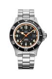 Glycine Combat Sub 42 GL0249 Heren Polshorloge - Oranje Wijzerplaat - Stalen Band