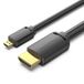 Watio Wave Kabel 2.0 4K HDMI-stekker naar micro-HDMI-stekker, 1,5 m, AWG34, zwart