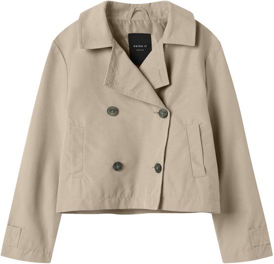 NAME IT NKFMADELIN TRENCH COAT SHORT - Girls - Outerwear - Savannah Tan - Size 134