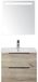 BES LED Seville Badmeubelset 60 cm - Craft Oak Edge Greep - Wastafel Enjoy met Sence Spiegel