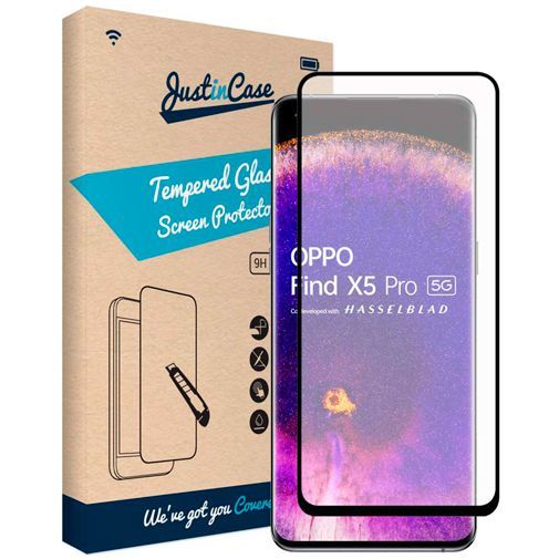 Just in Case Gehard Glas Edge to Edge Screenprotector Oppo Find X5 Pro