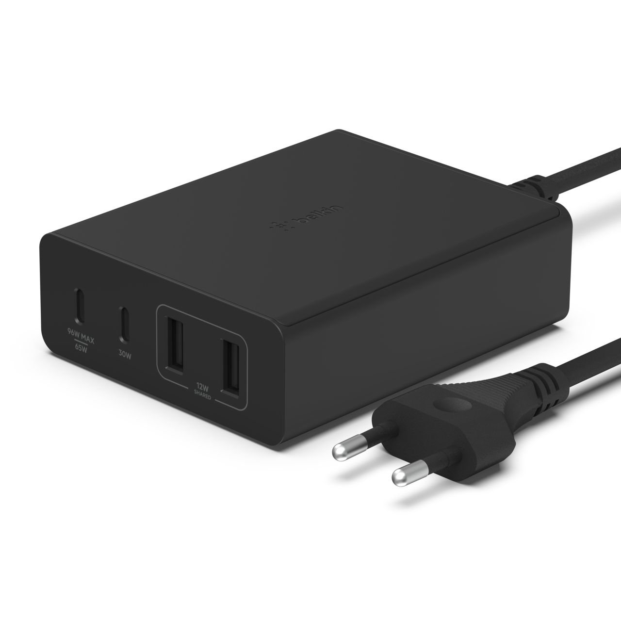 Belkin Boost-Up Charge Pro Adapter - 4-poorts - USB-C - 108W - Zwart
