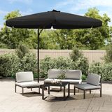 Prolenta Maison Exclusive Parasol met stalen mast, 300 cm, zwart
