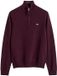 Gant Half Zip Rood Lamswollen trui met korte rit 87313/667