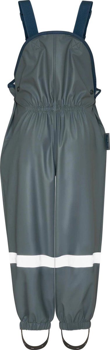 Playshoes Regenbroek met bretels - Met fleecevoering - Donkergrijs - maat 128cm