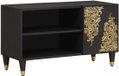 vidaXL TV-kast Zwart 80 x 33 x 46 cm Massief Mango Hout