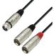 Adam Hall 3 STAR XLR (F) to Twin XLR (M) Splitter Cable 1m