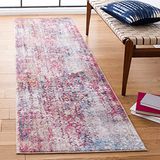 Safavieh Bristol BTL485 tapijtloper, geweven, roze/meerkleurig, 69 x 244 cm