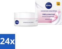 NIVEA Essentials Dagcrème - Voedende Gezichtscrème - SPF 30 - Amandelolie & Sheaboter - Droge Huid - 50 ml - 24 Stuks