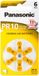 Panasonic V10/PR70 (PR10) pile, 6 pièces. en blister, pile bouton zinc-air pour appareils auditifs, 1,4 V
