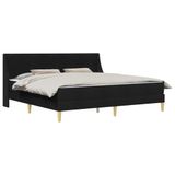 vidaXL Bedframe met matras met hoofdeinde Polyester