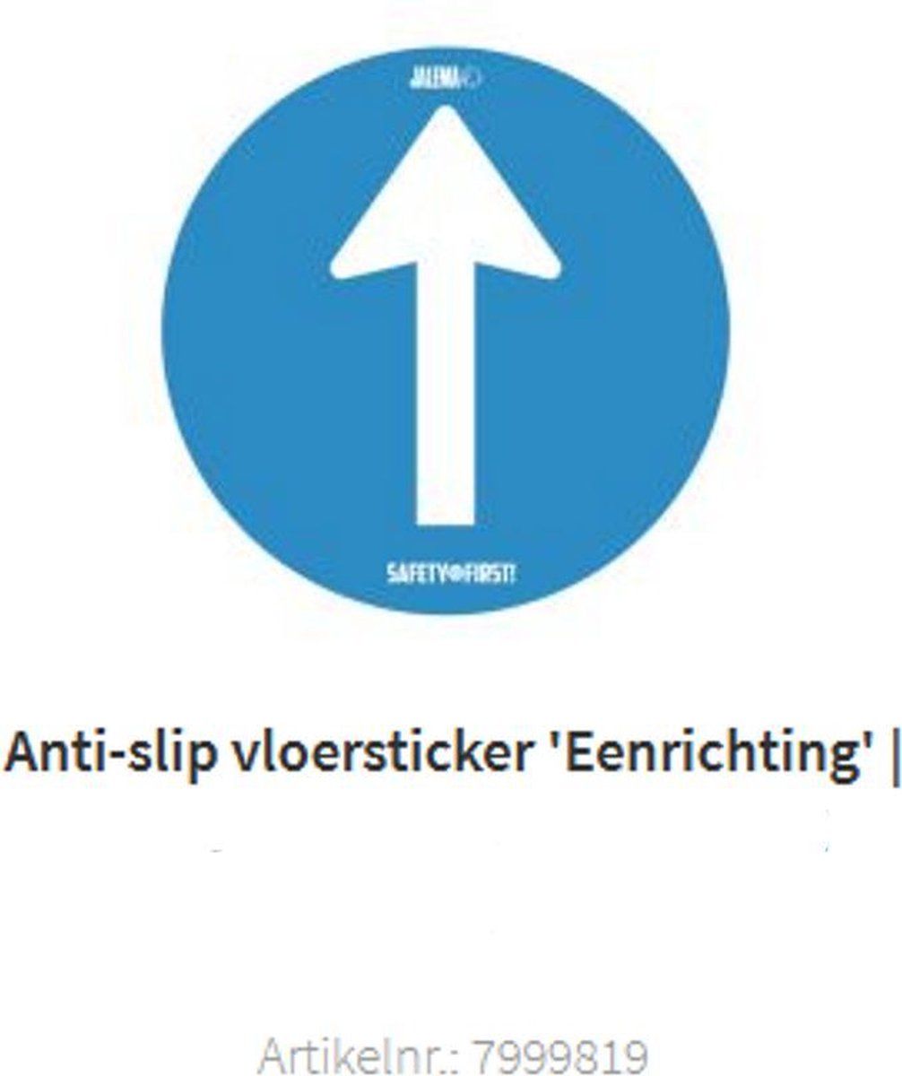 Jalema VLOERSTICKER "EEN RICHTING" (gladde vloer) Ã˜35CM BLAUW 2 stuks