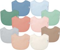 Green Sprouts - Stay-dry Everyday Bibs | Badstof Slabben (10 stuks) - Blueberry (3-12 maanden)