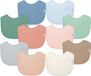 Green Sprouts - Stay-dry Everyday Bibs | Badstof Slabben (10 stuks) - Blueberry (3-12 maanden)