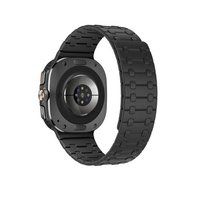 SZSMART Armband Stijlvol siliconen bandje voor Samsung Watch Ultra 47mm, zwart