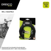 Dresco Ringslot ART2 - Zwart - Ringslot voor Stadsfiets - ART2 Keurmerk