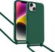 ShieldCase Hoesje met telefoonkoord (donkergroen) geschikt voor iPhone 14
