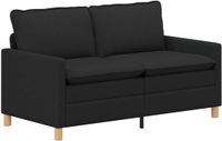 vidaXL Bank Zwart Stof 156 x 81 x 87,5 cm