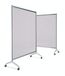 Ten-Limit Planwand van polycarbonaat, geribbeld, transparant, met wielen, 1000 x 1800 mm