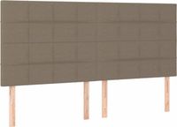 vidaXL Hoofdbord taupe tissu 180x5x118/128 cm