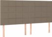vidaXL Hoofdbord taupe tissu 180x5x118/128 cm