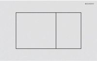 Geberit Sigma40 bedieningsplaat - 2-toets spoeling - extra dun - vierkante knoppen - RVS - easy to clean - mat wit
