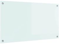 vidaXL Keukenachterwand melk 90 x 50 cm gehard glas