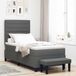 Prolenta Maison Exclusive - Boxspringbed met hoofdeinde, donkergrijs, 100 x 200 cm, gestoffeerd
