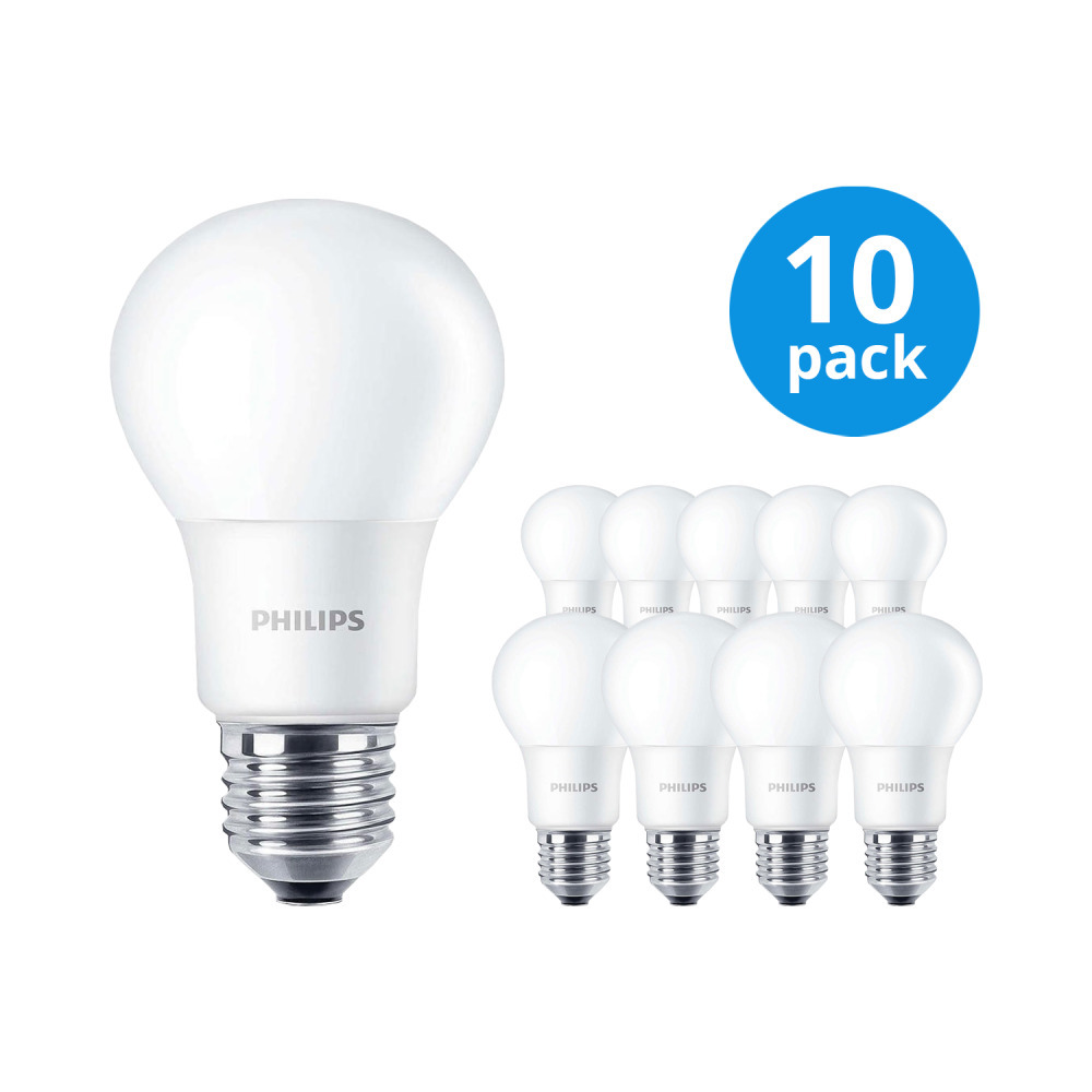 Philips Multipack 10x CorePro LEDbulb E27 A60 8W 827 Matt | Vervangt 60W