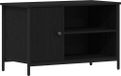 Meuble TV en chêne noir 80 x 40 x 50 cm Bois transformé