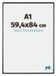 yd. Cadre photo A1 59,4x84 cm Noir Brillant Plastique