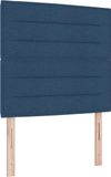vidaXL Hoofdeinde Design Blauwe Lijnen 80 cm Stof