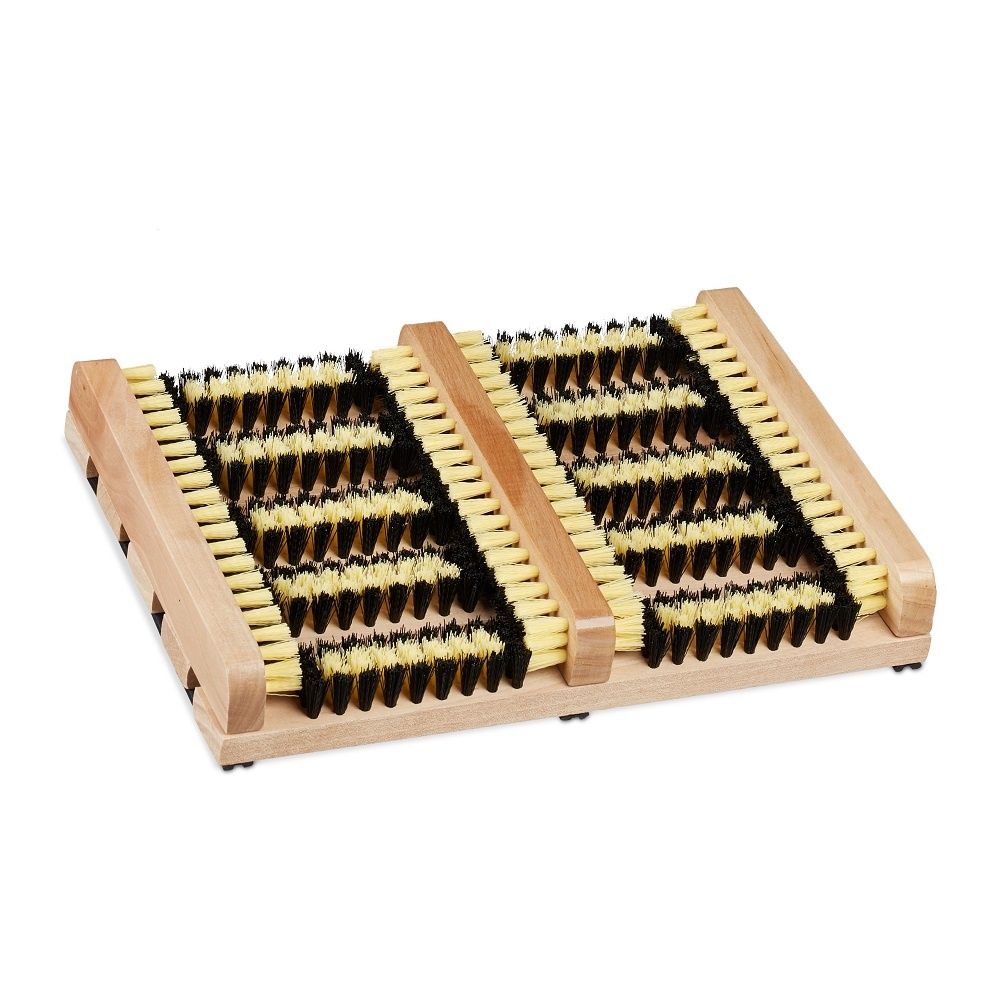 Relaxdays Borstelmat Schoenenveger Borstelmat | Voetveger | Voetenveger | Schoenveger Schoenen Borstel Mat | Afm. 36 x 26 x 5.5 Cm.